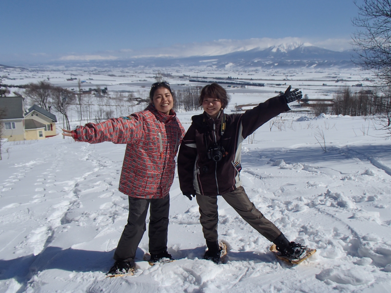 大雪国立公園を目の前にハイーチーズ !!
