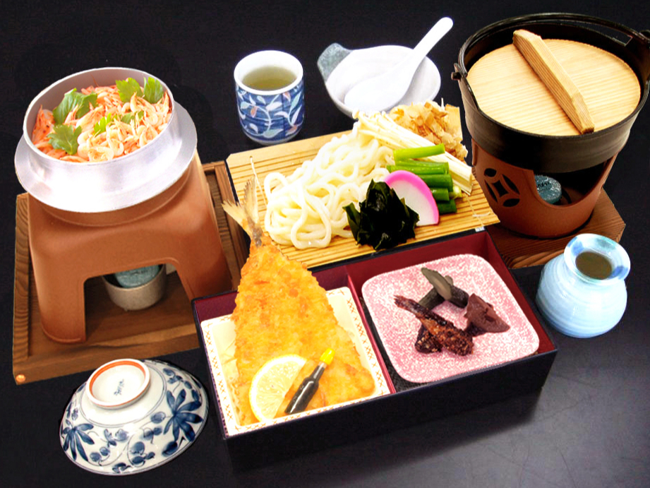 メインの桜海老釜飯と肉厚で揚げたての鯵フライが好評の『駿河御膳』
