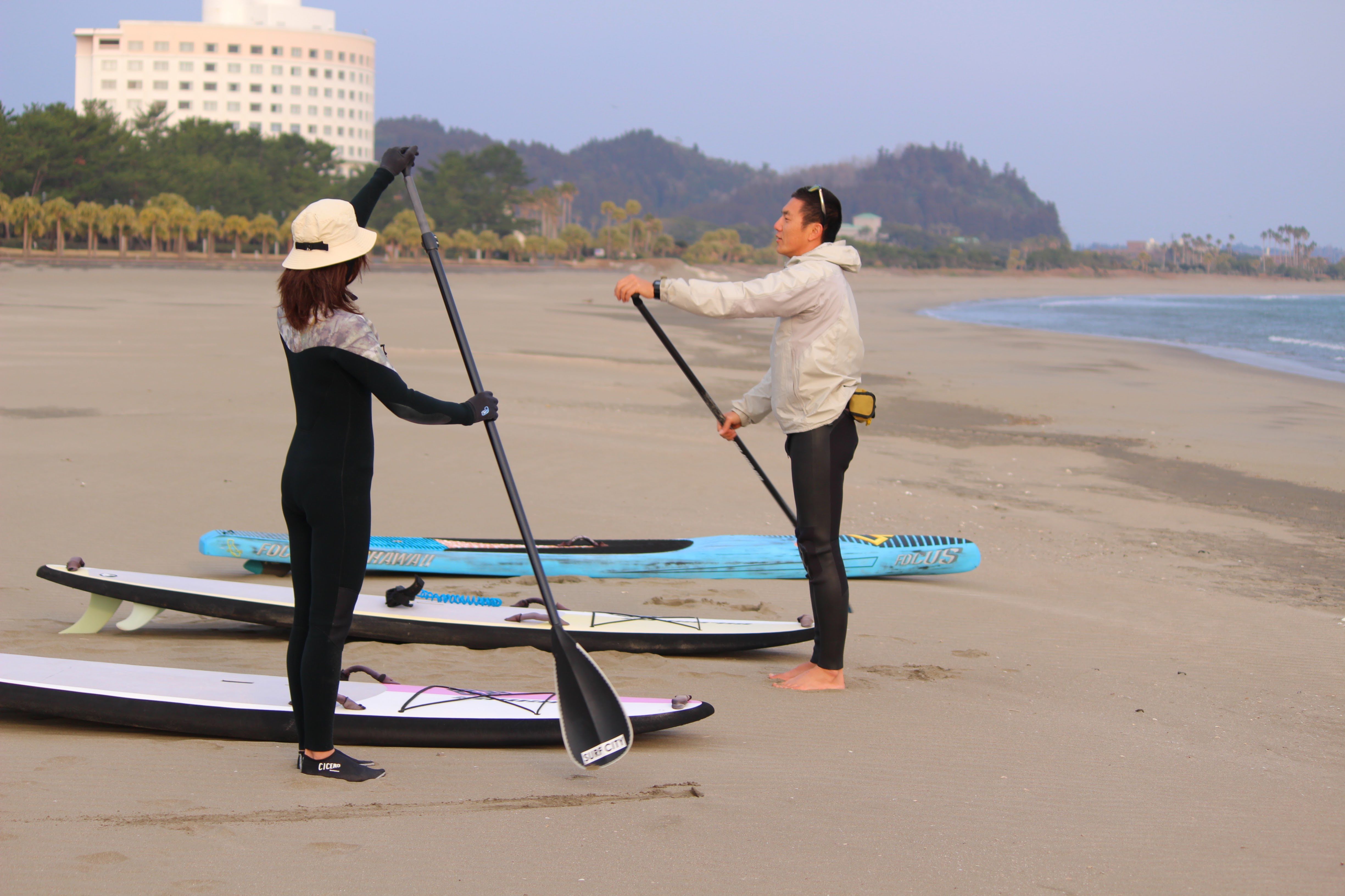 【宮崎市手渡し限定】スタンドアップパドルボード（SUP）パドル付き お一人様プラン】9:00「はじめてのSUP（スタンドアップパドル