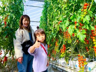 グッジョブ!を頂きました(笑)この笑顔の為に、トマトを栽培していると言っても過言じゃありません☆