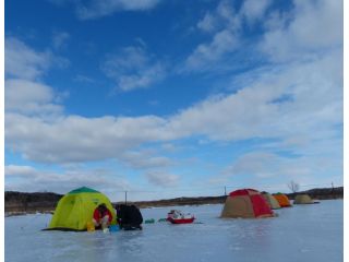 わかさぎ釣り体験in別寒辺牛川