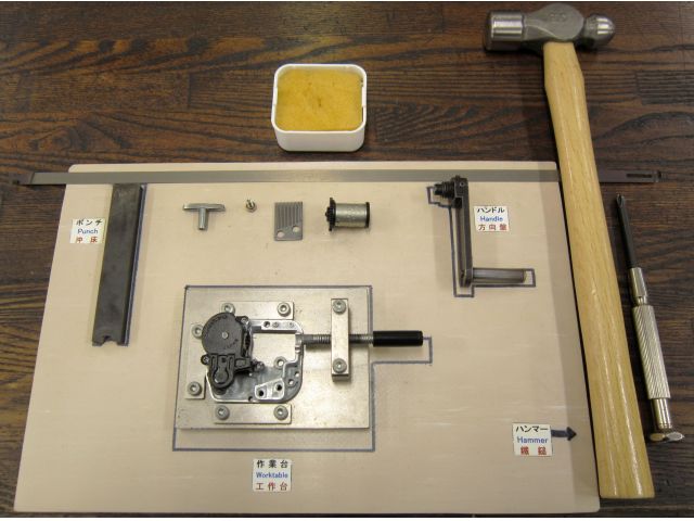 オルゴール作りに使う道具です。
