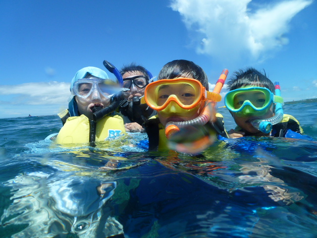 青い空、青い海、白い雲、&スマイルです