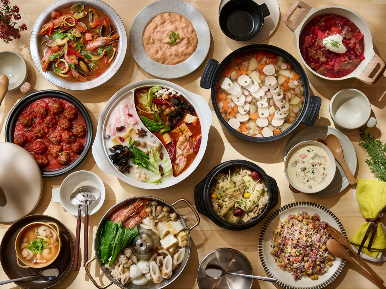 【1月6日~2月28日 世界の鍋フェア ランチ】火鍋やボルシチなど世界各地の鍋料...