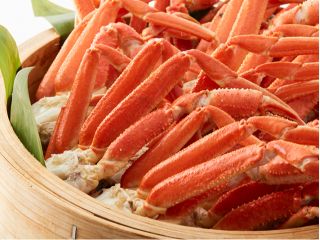 ぷりぷりのズワイ蟹が食べ放題!