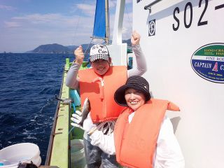 初挑戦でイサキをゲット