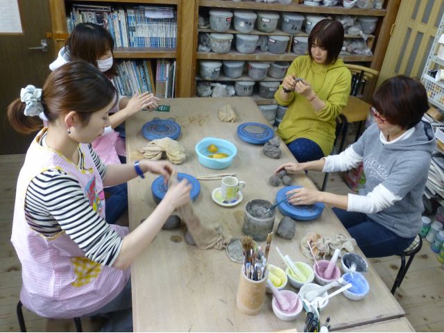 女子会で陶芸体験♪