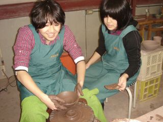 憧れの電動ろくろ体験♪