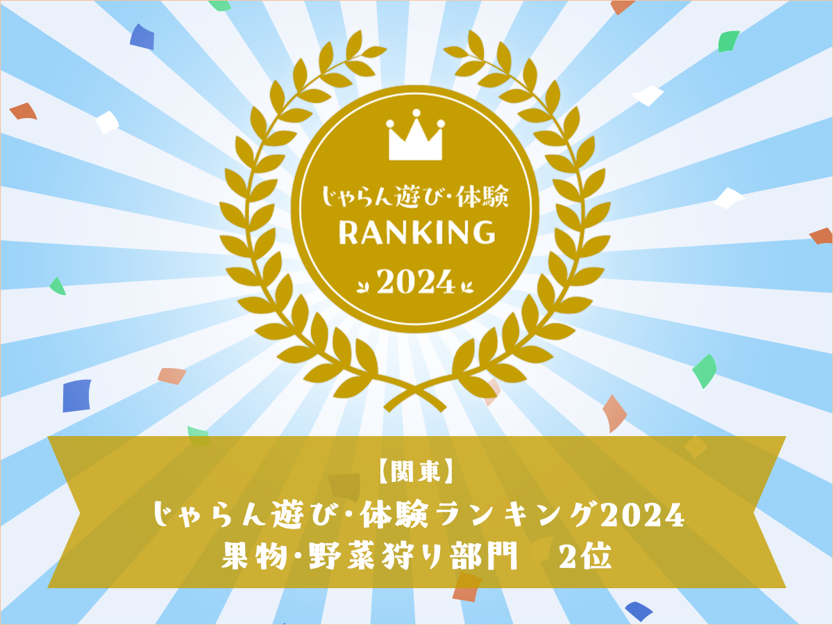 じゃらん遊び・体験ランキング2年連続受賞☆ 2023年第1位♪2024年第2位受賞♪ メディアでも話題の人気の農園です♪