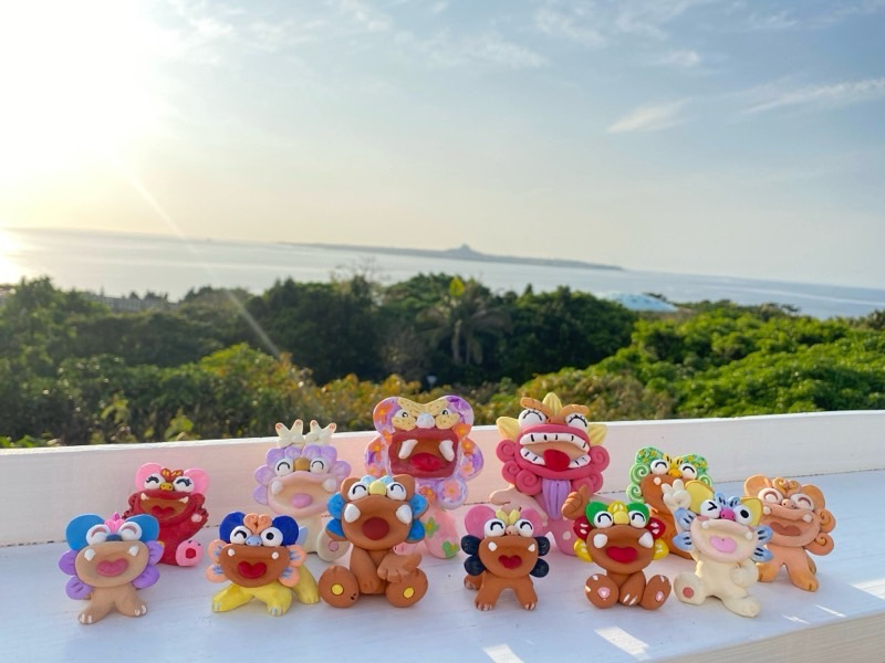 シーサーは1匹2750円〜3500円 ペアシーサーだと5500円〜12500円 予算に合わせて&顔を見ながら当日選べるよ