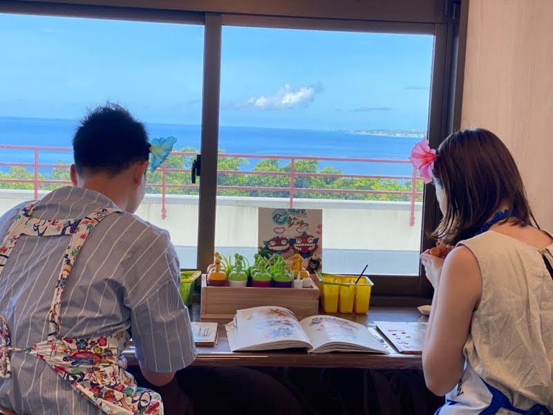 海を見ながら素敵なシーサーを作ろう