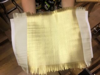 完成した箔の織物です。