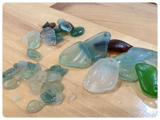 シーグラスに穴をあけてみよう!