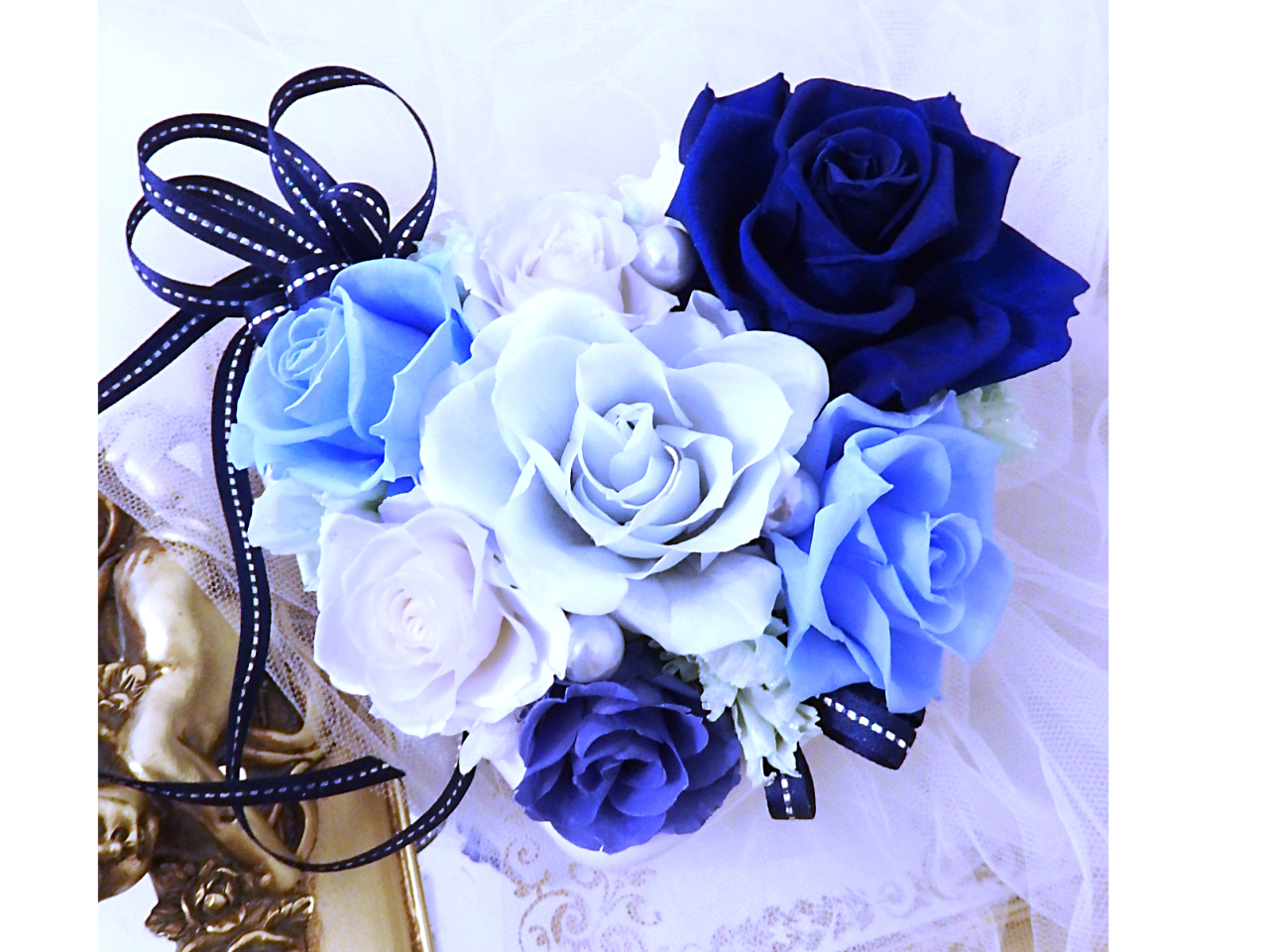 Heart no Yume プリザーブドフラワー アレンジメント ◇ブルーミングハート/プリザーブドフラワーアレンジメント体験◇税込