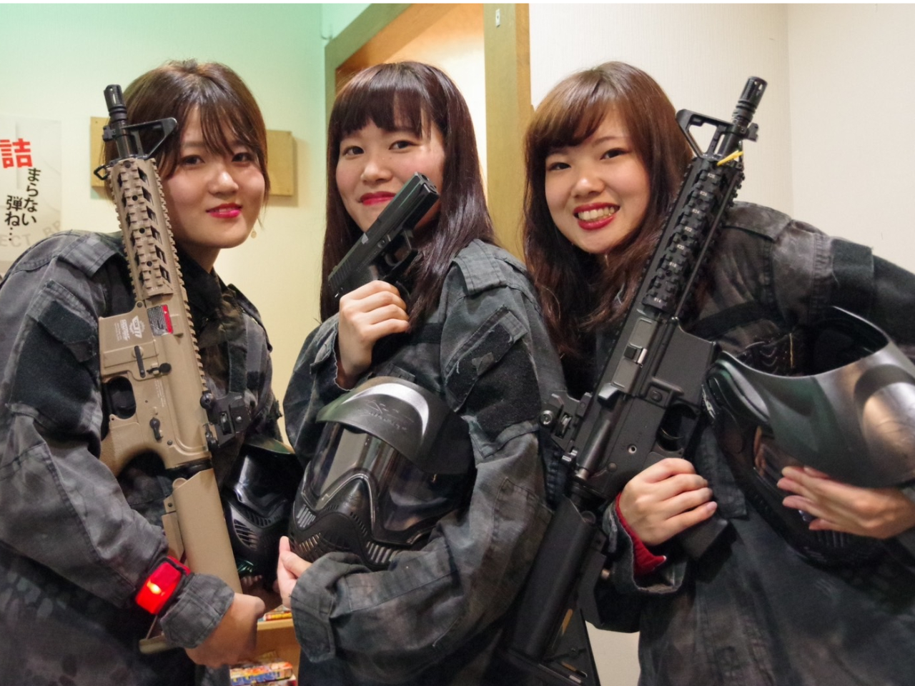 お揃いの戦闘服でやる気バッチリ!!