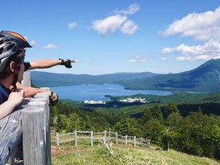 白湯山展望台からマリモの故郷を一望です!