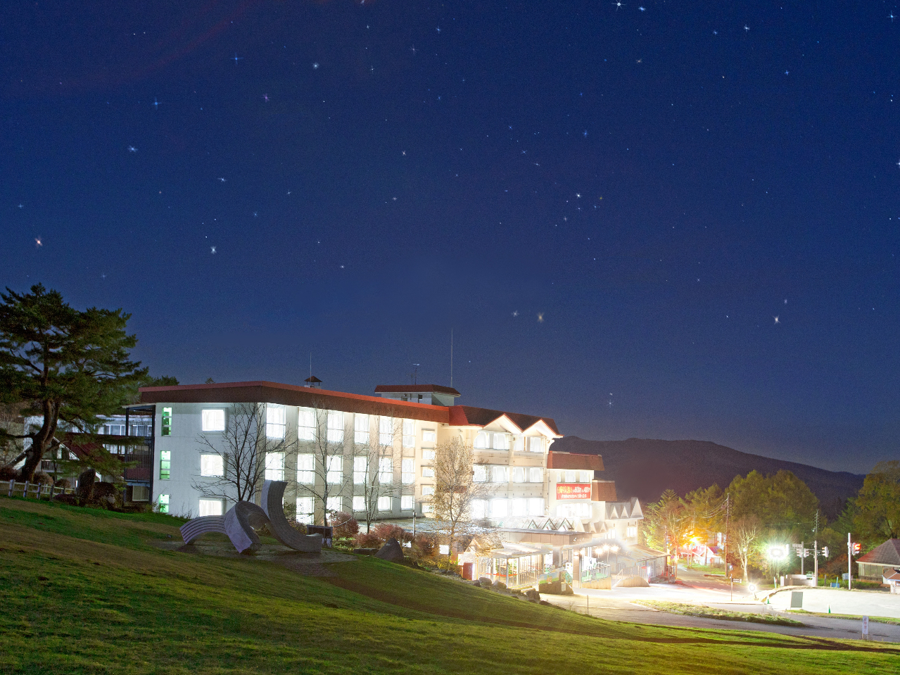 ホテル目の前で満天の星空