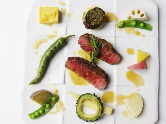 メインの佐賀牛グリルの一例