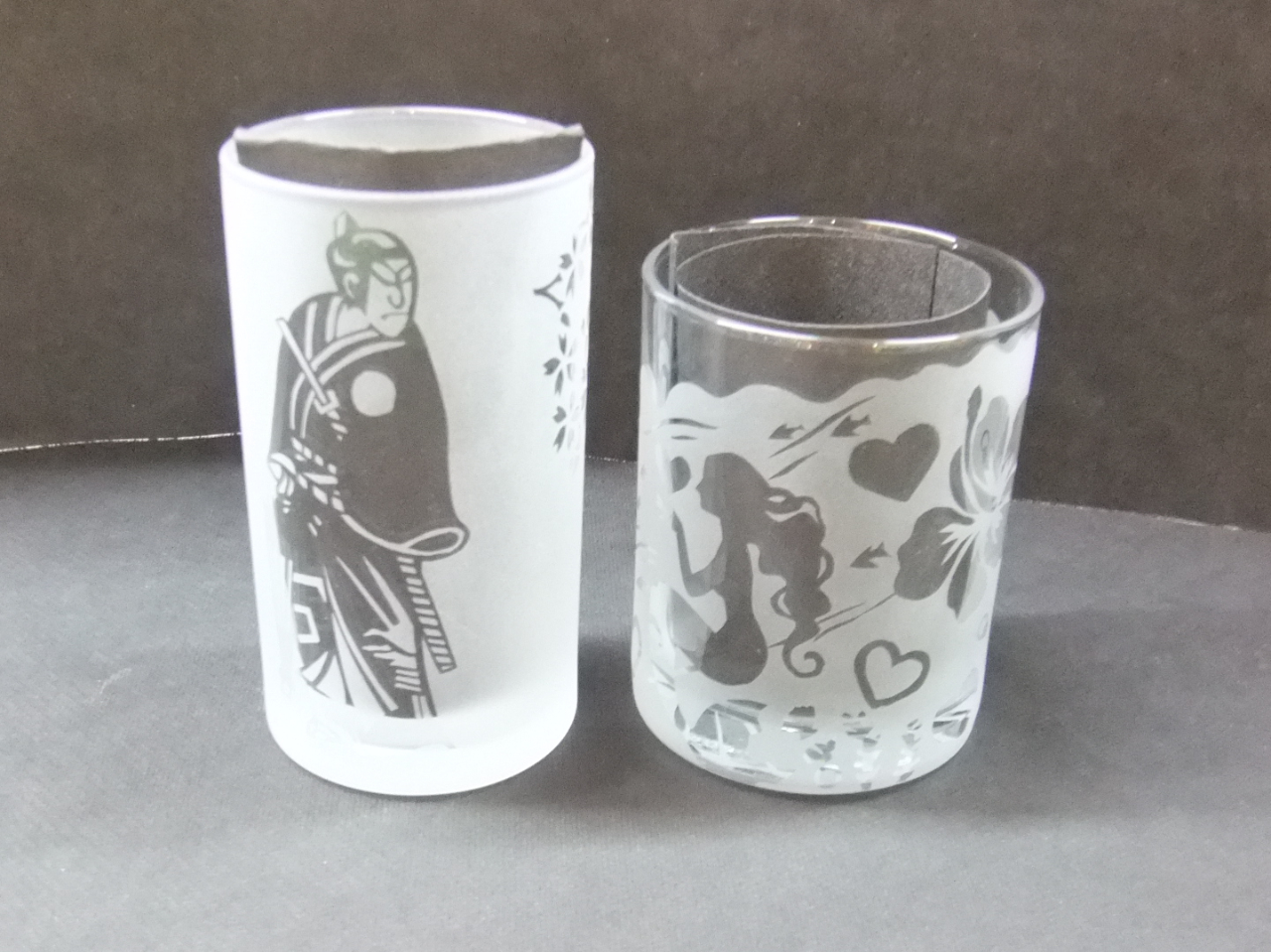 完成品 クリアグラス タンブラー・ロックグラス 各¥1750