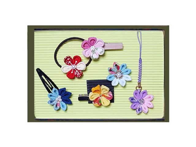 つまみ細工の基本 丸つまみと剣つまみを体験していただきます