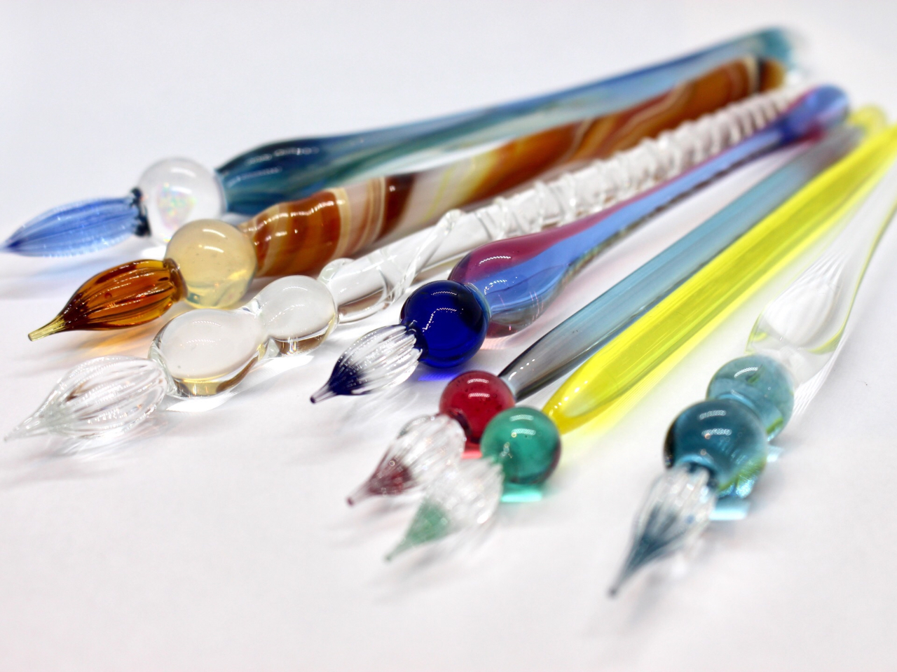 体験で出来るガラスペンの見本です