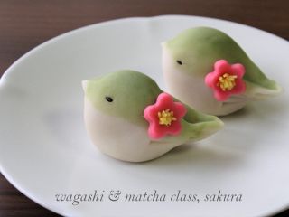練り切り「春告げ鳥」 うぐいすの鳴く季節。可愛いうぐいすを作ってみましょう〜