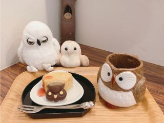 小さなスイーツにふくろうさんのチョコレート