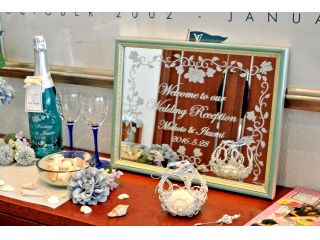 キラキラした鏡の 手作りウエルカムボード は 結婚式を彩る 世界にひとつのウエルカムボードです 体験レッスンで作れます 世田谷サンドブラスト教室ハナミズキ じゃらん遊び体験