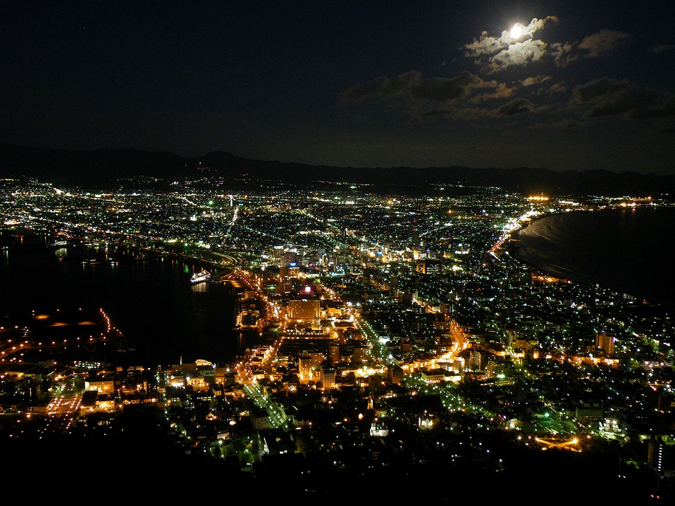 【タクシー電子チケット】『函館駅周辺発着 山頂までタクシーで』函館山夜景観賞１時...
