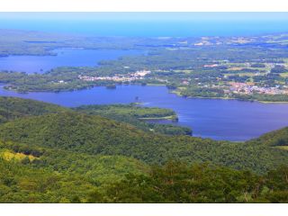 きじひき高原からの大沼公園の眺望