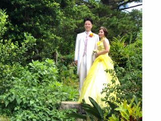 緑の木々に囲まれての撮影