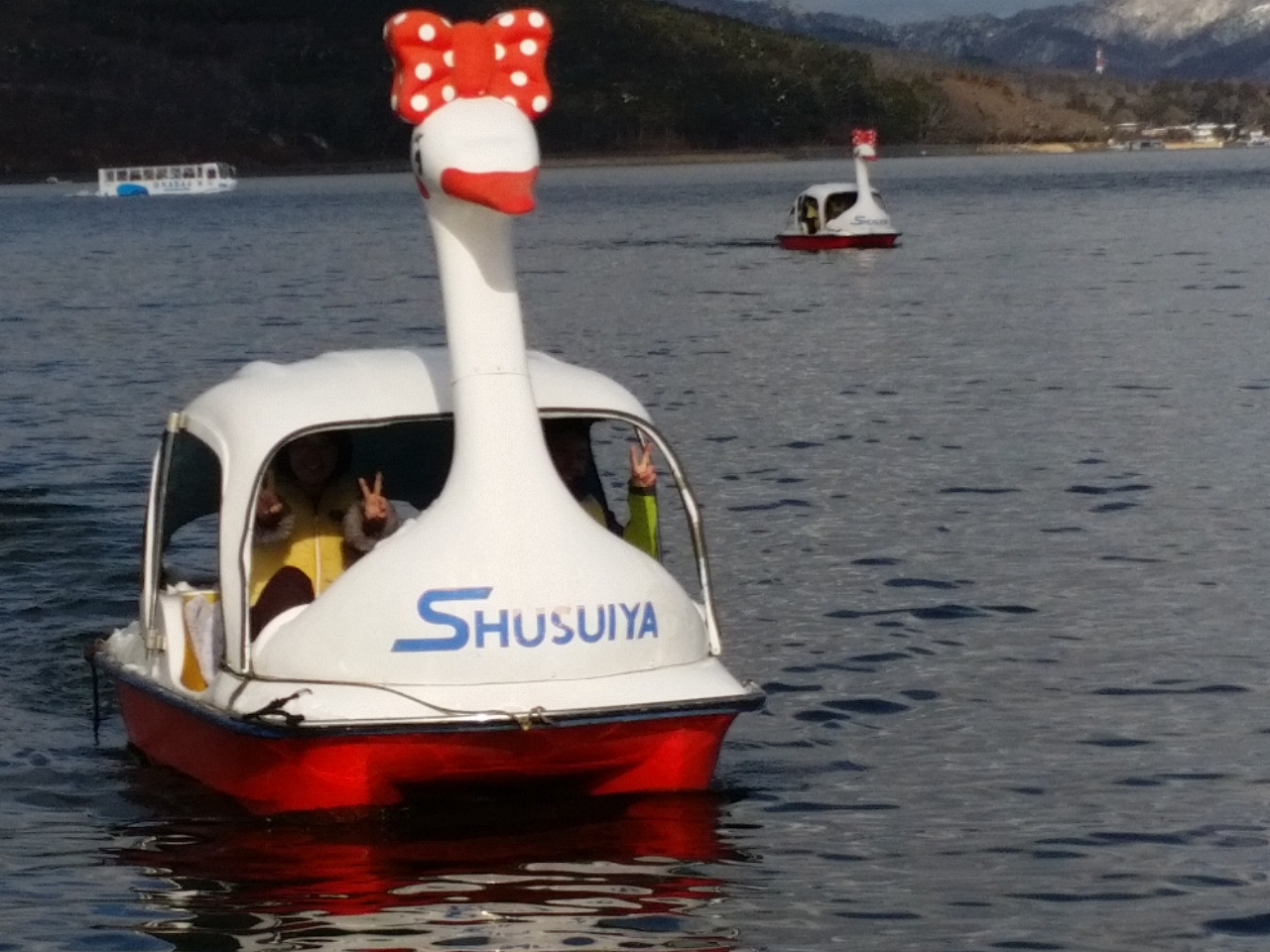 3名のりスワンで山中湖を満喫!