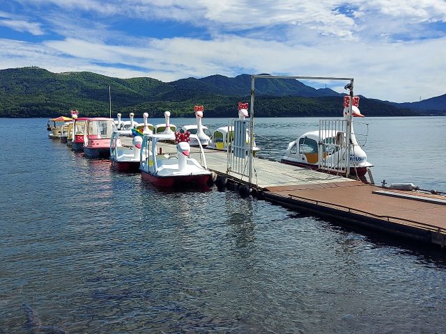 各種スワン&足こぎボートが皆様をお待ちしています!