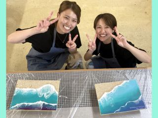 自分だけの海レジンアートを作っていきます!