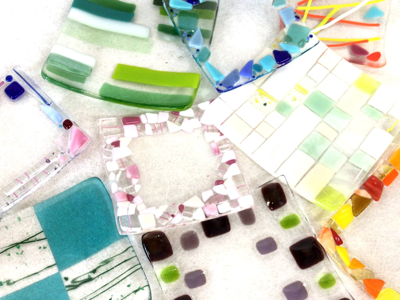 フュージングの小皿作り1枚