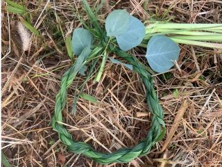 レモングラスのしめ縄やリース作り