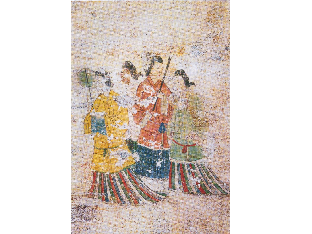 複製画 奈良県明日香村 「高松塚古墳壁画（西）」 M20号 キャンバスプリント 複製画 奈良県明日香村 「高松塚古墳壁画（西）」 M20号