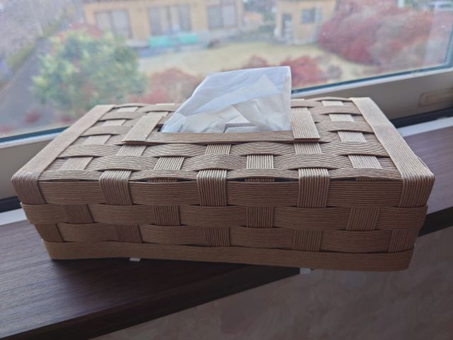 中級者向けCティッシュケース(サイズは底部分) サイズ:幅24.5p×マチ12p×高さ6.8セン