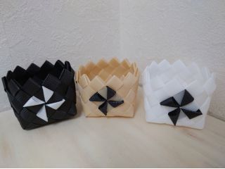 7p角のミニかご。 この中から2個製作していただきます。