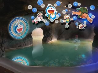 『海底洞窟風呂』まるで海の底の底!劇中でドラえもんたちが冒険する海底の世界をイメージしたお風呂です♪