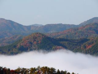 中国山脈のふもとの里山だからちょっと山に登るとこんな絶景が!