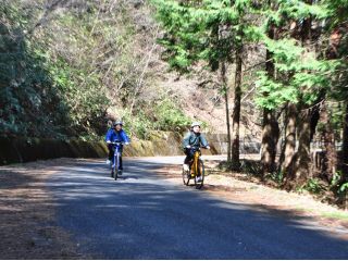 森の中を颯爽とくだります!