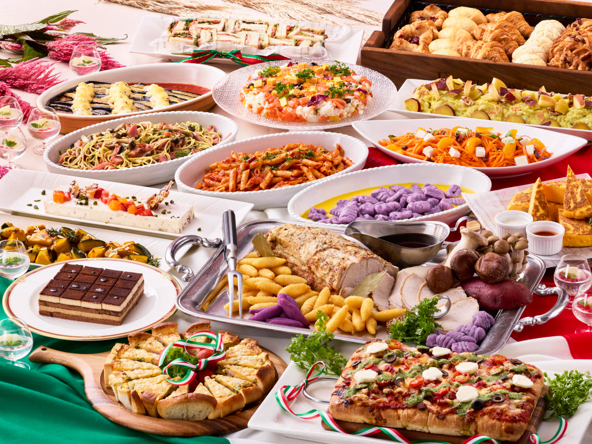 ローストポークをメインに、秋の食材を使用したラザニアやニョッキ・ピザなどのイタリア料理をお愉しみください。(写真はイメージ)