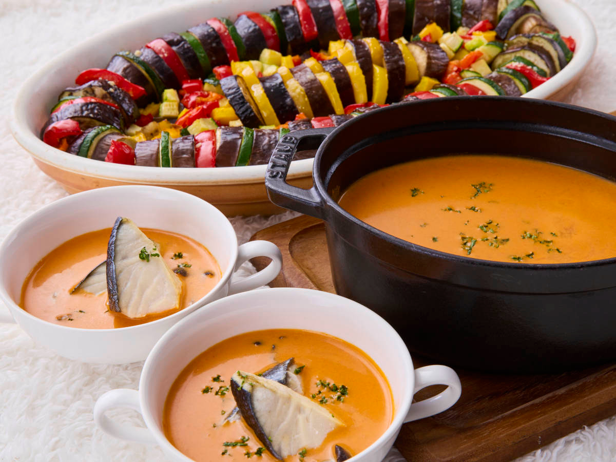 �t�����X�̐H�����C���[�W�����{���R���t�B�⋍���̃u���S�[�j�����A�I�j�I���O���^���X�[�v�ȂǁA���苽�y�����Ƃ��ꏏ�ɂ��y���݂��������B�i�ʐ^�̓C���[�W�j