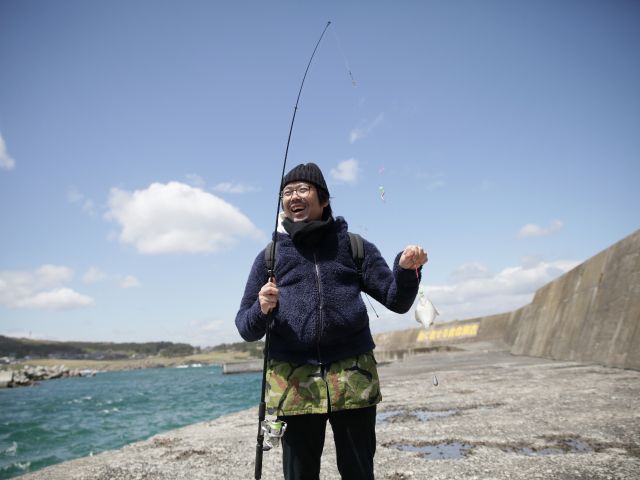 やったーーーー!カレイが釣れました!