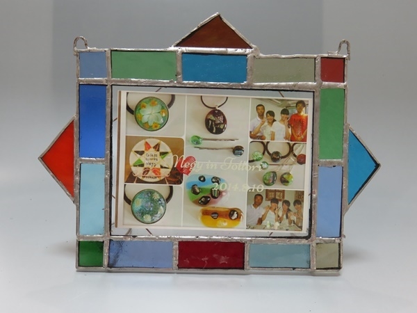 ステンドグラスフォトフレーム。フォトフレームかミラーどちらかお選び下さい。