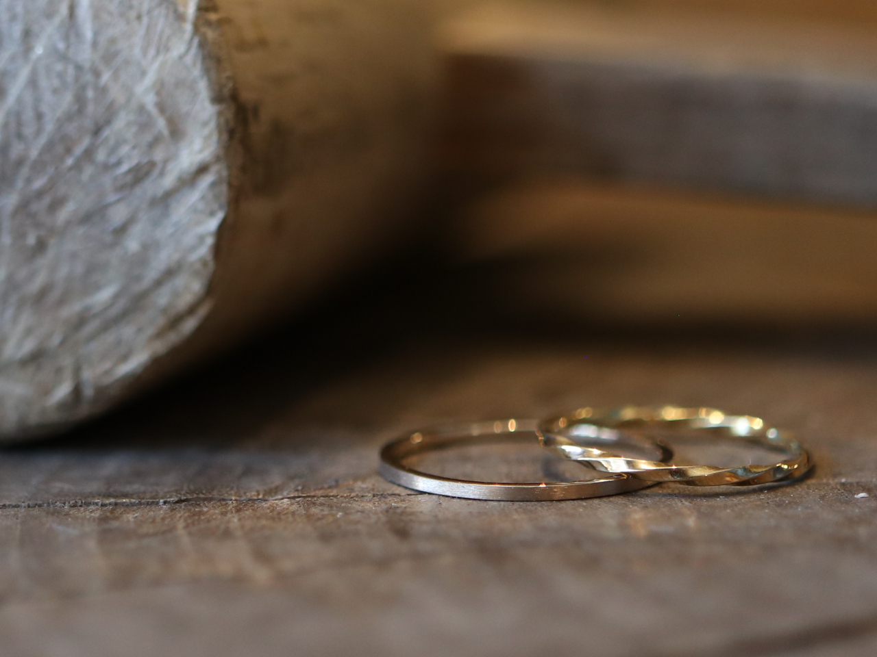 東京 三軒茶屋 K18シャンパンゴールドリング制作 職人と一緒に作る手作りアクセサリー カップルさんやご友人同士で アニバーサリージュエリーmitubaci じゃらん遊び体験