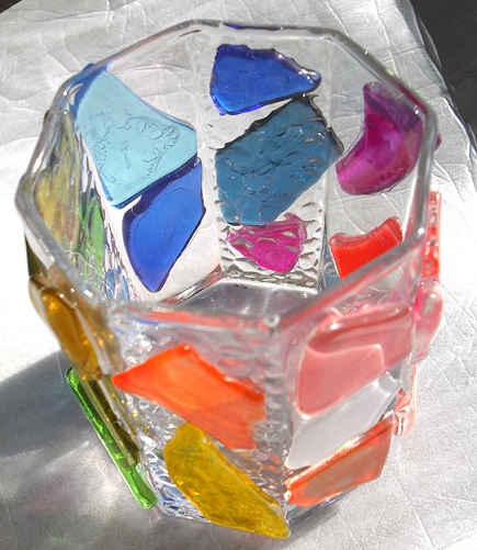 小浜I.C~10分・無料駐車場有☆癒しのキャンドルホルダー☆グラスにガラスピース...