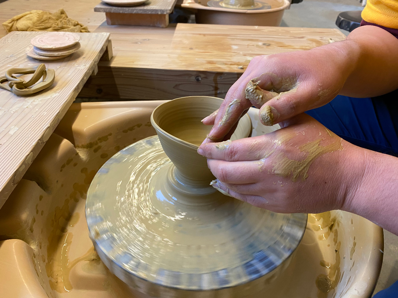 【ろくろ回し体験】陶芸家気分になれる本格的な体験に満足♪/所要時間約20分~