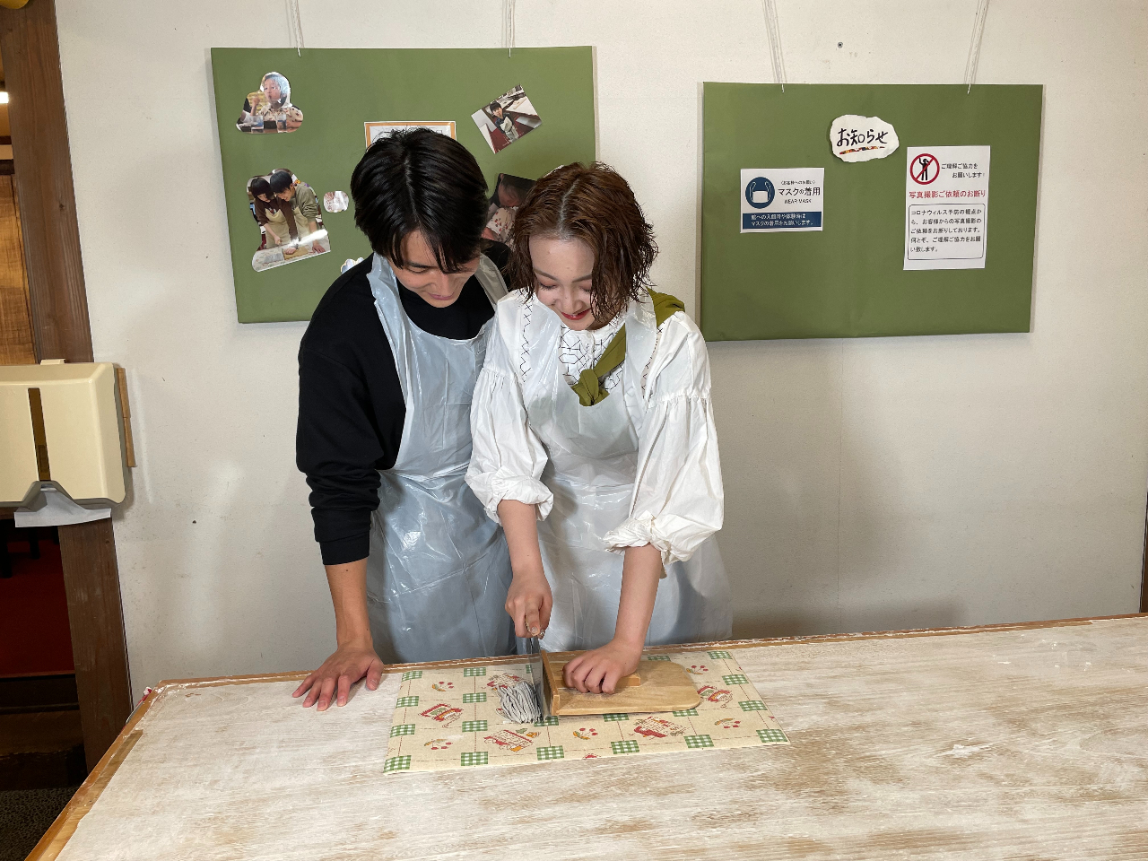 そばを切ります